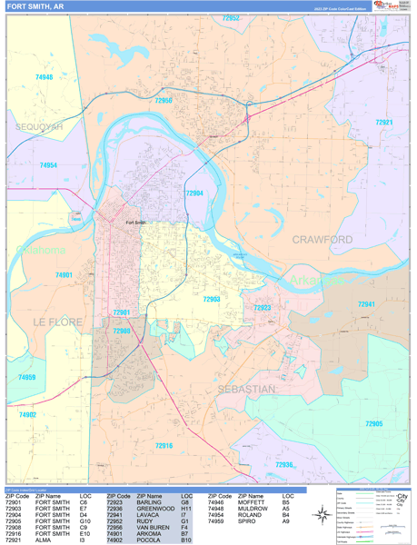 Fort Smith Wall Map